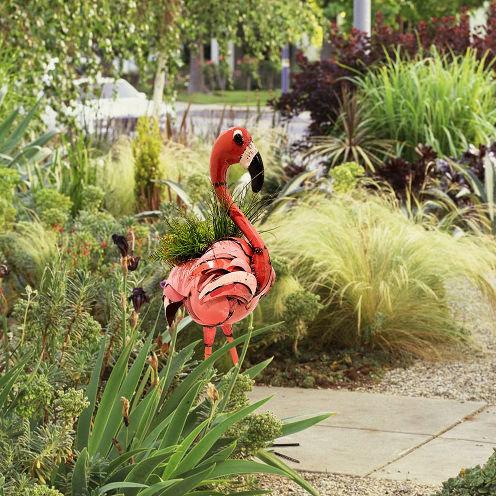 Barnyard Flamingo Planter/ Beverage