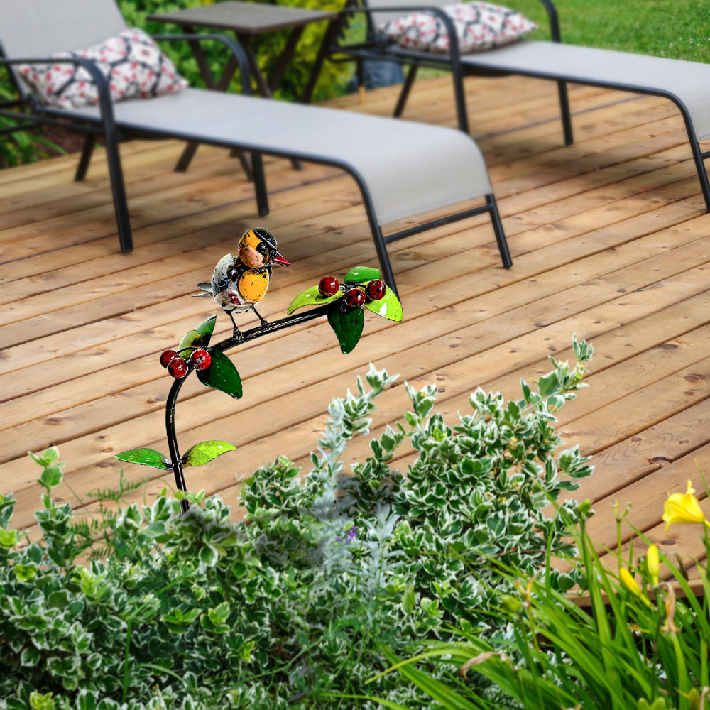 Golden Finch Garden Stake