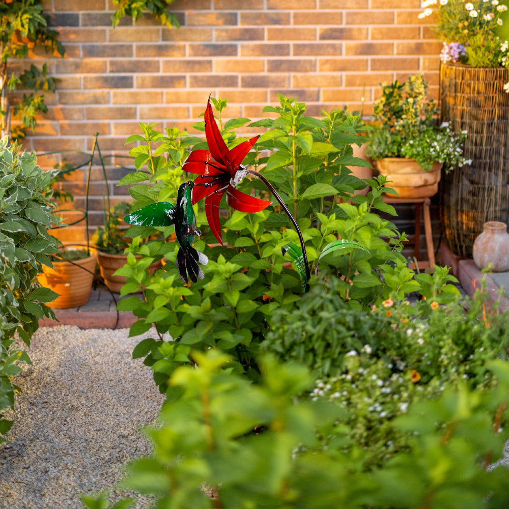 Hummingbird Garden Stake