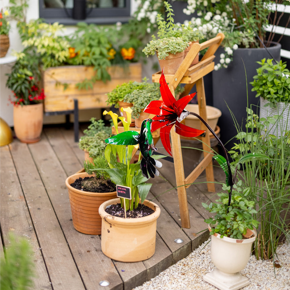Hummingbird Garden Stake