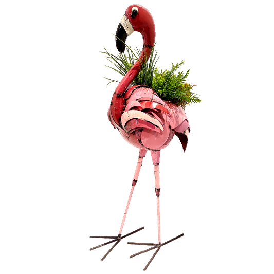 Barnyard Flamingo Planter/ Beverage