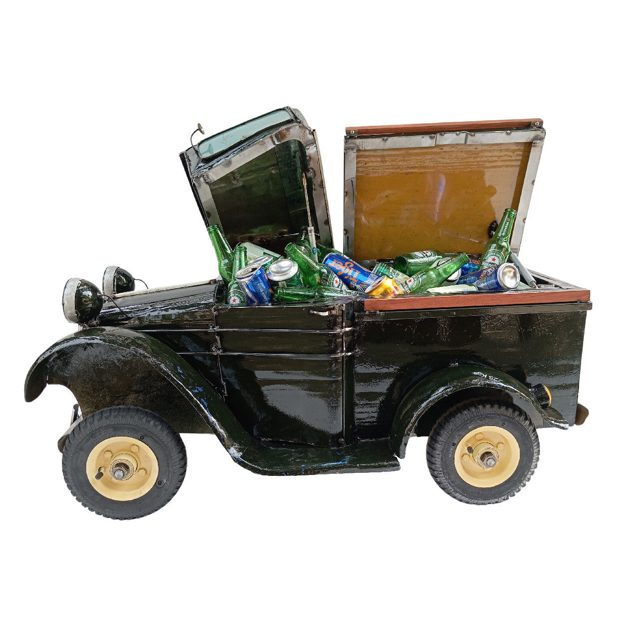 Vintage Pick-Up Truck Cooler - Olive Green