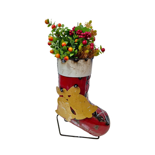 Christmas Bell Boot Planter