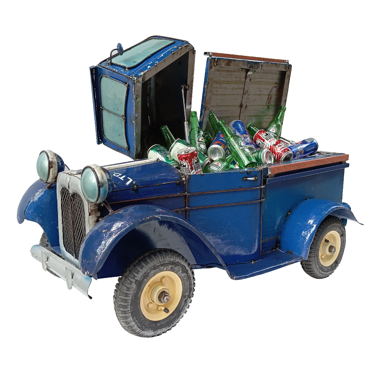 Vintage Pick-Up Truck Cooler - Blue